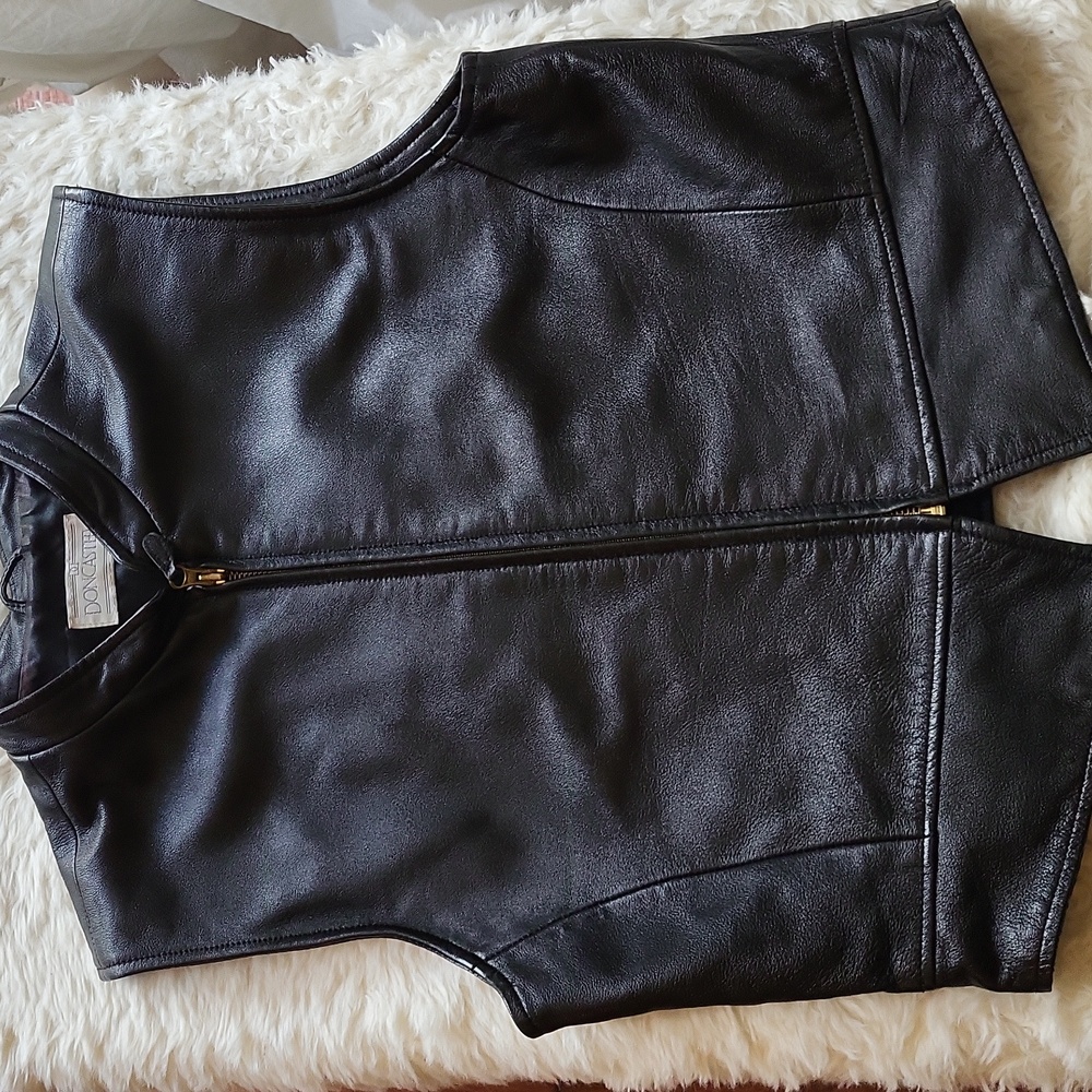 Doncaster Black Leather Vest